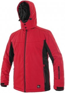 Pánská zateplená softshellová bunda VEGAS - Červená / černá | M