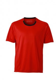 Pánské běžecké tričko JN472 - Tomato / černá | S