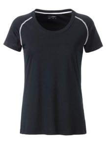 Dámské funkční tričko JN495 - Černá / bílá | XL