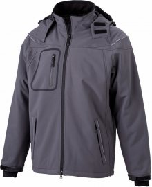 Zimní pánská softshellová bunda JN1000 - Tmavě šedá | M