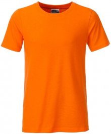 Klasické chlapecké tričko z biobavlny 8008B - Oranžová | XXL