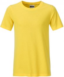 Klasické chlapecké tričko z biobavlny 8008B - Žlutá | XXL
