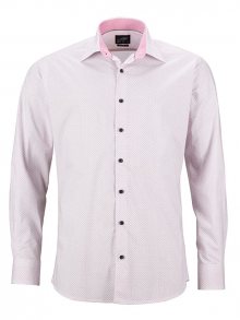 Pánská luxusní košile Diamonds JN670 - Bílá / červená | S