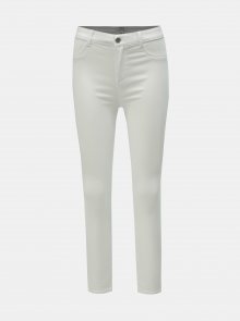 Bílé skinny fit džíny s vysokým pasem Dorothy Perkins Petite Frankie