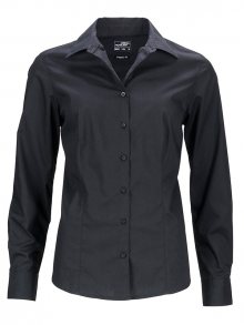 Dámská košile s dlouhým rukávem JN641 - Černá | XS