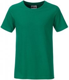 Klasické chlapecké tričko z biobavlny 8008B - Irská zelená | XXL