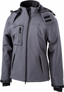 Zimní dámská softshellová bunda JN1001 - Tmavě šedá | L