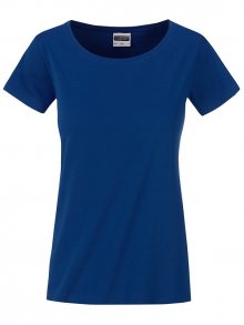 Klasické dámské tričko z biobavlny 8007 - Tmavá královská modrá | L