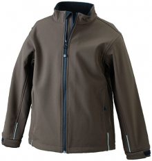 Dětská softshellová bunda JN135k - Hnědá | L