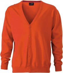 Pánský bavlněný svetr JN661 - Tmavě oranžová | L