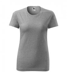 Dámské tričko Classic New - Tmavě šedý melír | S