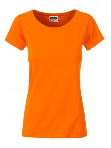 Klasické dámské tričko z biobavlny 8007 - Oranžová | XL