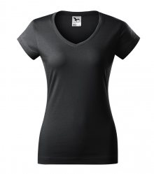Dámské tričko Fit V-neck - Ebony gray | XXL