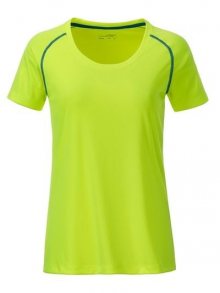 Dámské funkční tričko JN495 - Jasně žlutá / jasně modrá | XXL