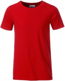 Klasické chlapecké tričko z biobavlny 8008B - Červená | XXL