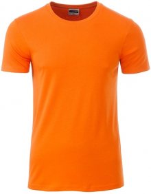 Klasické pánské tričko z biobavlny 8008 - Oranžová | XXL