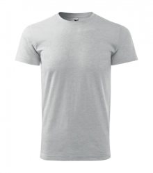 Pánské tričko Basic - Světle šedý melír | XS