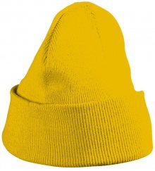 Pletená zimní dětská čepice MB7501 - Zlatě žlutá | uni dětská