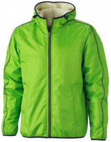 Pánská bunda Beránek JN1104 - Jarně zelená / šedo-bílá | L