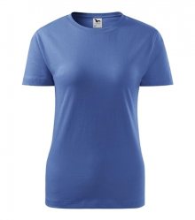 Dámské tričko Basic - Azurově modrá | L