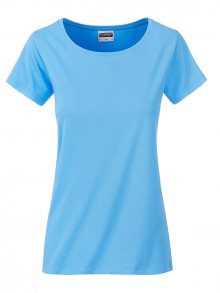Klasické dámské tričko z biobavlny 8007 - Nebesky modrá | XL