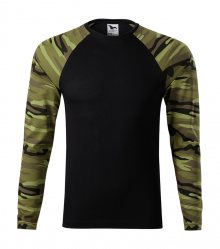 Maskáčové tričko s dlouhým rukávem Camouflage LS - Maskáčová zelená | XS