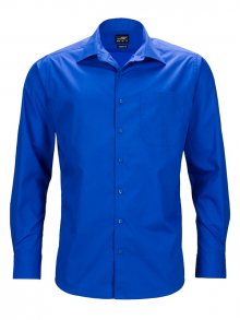Pánská košile s dlouhým rukávem JN642 - Královská modrá | S