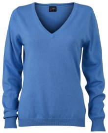 Dámský bavlněný svetr JN658 - Ledově modrá | L