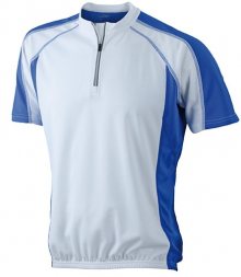 Pánské cyklistické tričko JN420 - Bílá / královská modrá | L
