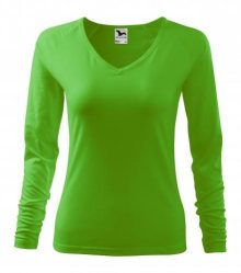 Dámské tričko s dlouhým rukávem Elegance - Apple green | L