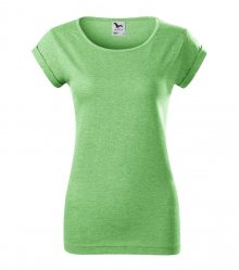 Dámské tričko Fusion - Zelený melír | XL