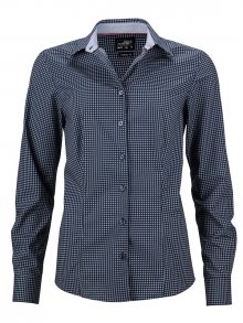 Dámská luxusní košile Dots JN673 - Tmavě modrá / bílá | XS