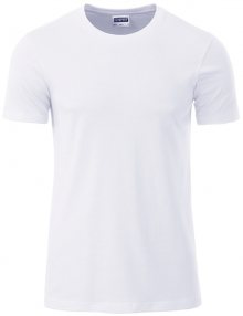 Klasické pánské tričko z biobavlny 8008 - Bílá | XXL