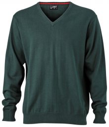 Pánský bavlněný svetr JN659 - Lesní zelená | M