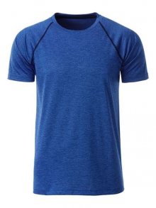 Pánské funkční tričko JN496 - Modrý melír / tmavě modrá | XXL