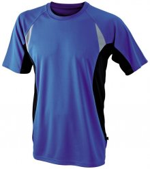 Pánské funkční tričko s krátkým rukávem JN391 - Královská modrá / černá | L