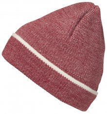 Elegantní pletená čepice MB7117 - Indická červená / bílá