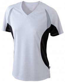 Dámské funkční tričko s krátkým rukávem JN390 - Bílá / černá | L