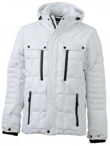 Sportovní pánská zimní bunda JN1102 - Bílá / černá | L