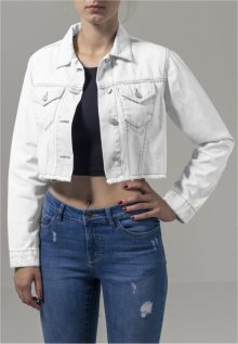 Urban Classics Ladies Short Denim Jacket white - L