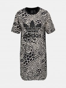 Černo-krémové šaty s gepardím vzorem adidas Originals