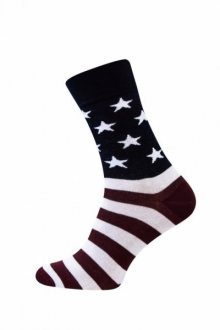 Sesto Senso Finest Cotton vlajka Ponožky 43-46 bílé hvězdy