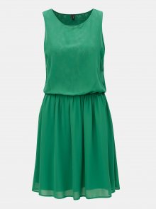 Zelené šaty s gumou v pase VERO MODA
