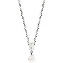 Morellato Ocelový náhrdelník Drops White Pearl SCZW6