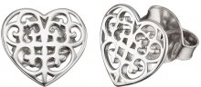 Engelsrufer Stříbrné náušnice Srdce s ornamentem ERE-ORNAHEART-S