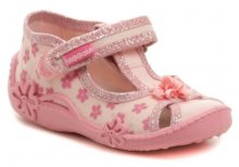 Vi-GGa-Mi růžové dětské plátěné sandálky MARISIA