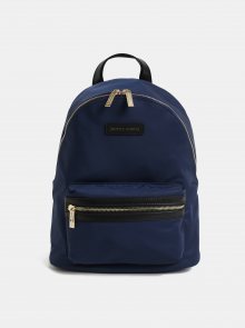 Modrý batoh s koženými detaily Smith & Canova