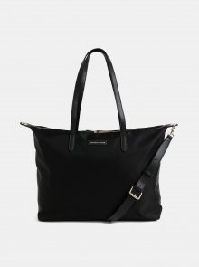 Černá cestovní taška s kapsou na notebook a koženými detaily  Smith & Canova