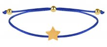 Troli Šňůrkový náramek s hvězdičkou modrá/zlatá TO2535