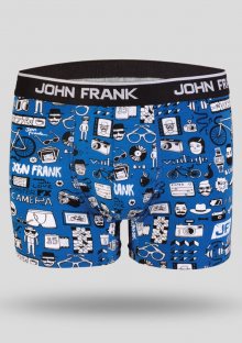 Pánské boxerky John Frank JFBD216 L Modrá